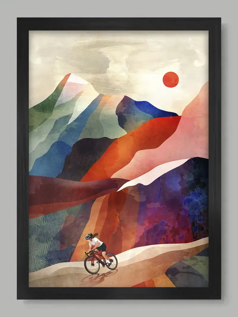 Gravel Girl A3 Cycling Print